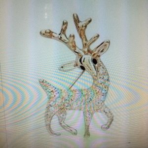 🆕sparkly gold reindeer pin /brooch