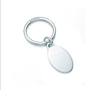 Tiffany Sterling Silver Oval Key Ring