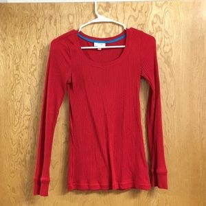 Red long sleeved shirt