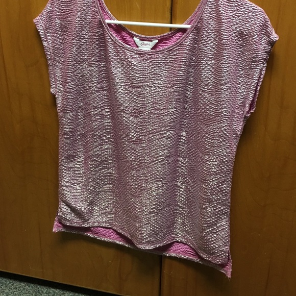 Metallic purple top