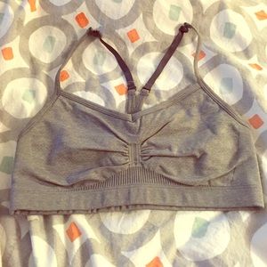 Lulu gray exercise bra