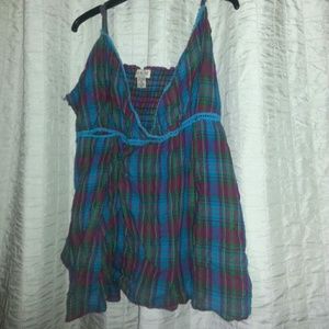 Shirt plaid tank top