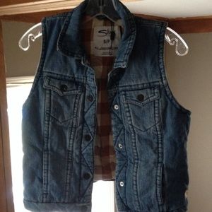 Silver padded winter vest