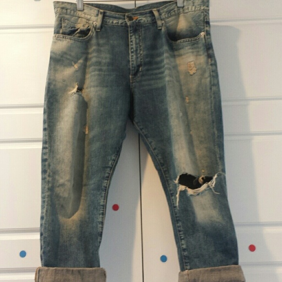Ralph Lauren denim and supply distressed jeans