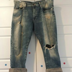 Ralph Lauren denim and supply distressed jeans