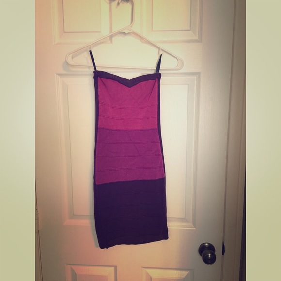 Bebe purple strapless dress size XS - Picture 1 of 2