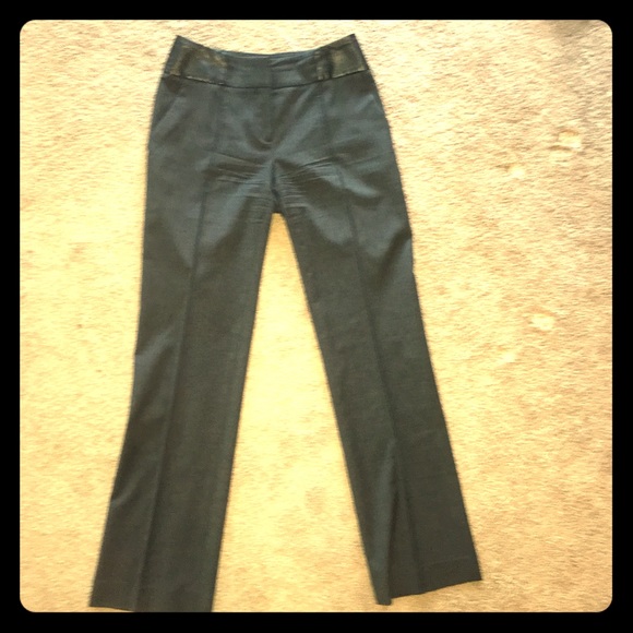 Magaschoni leather waist dress pant