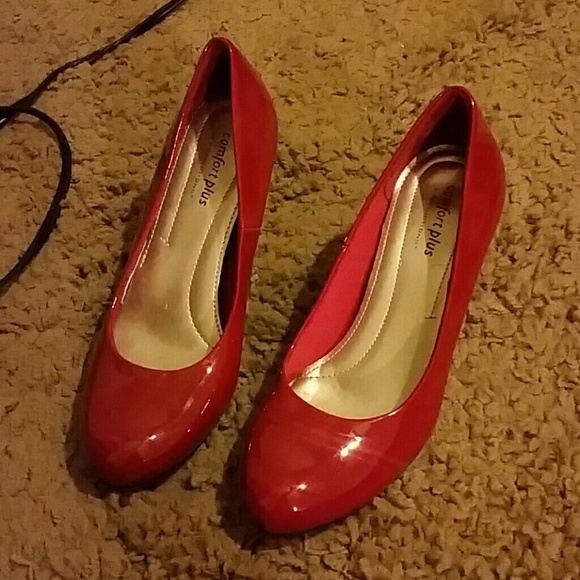 Red heels, worn once.
