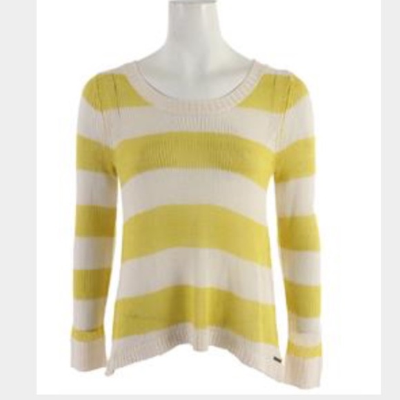 Yellow and White Striped Sweater