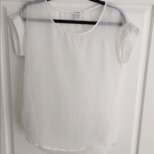 Sheer White Anthro Top