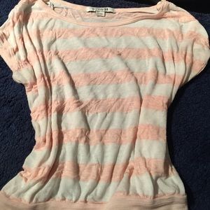 Striped pink/white top