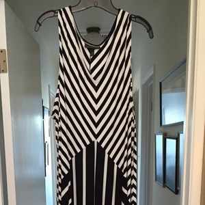 Lane Bryant Maxi Dress black and white 26/28