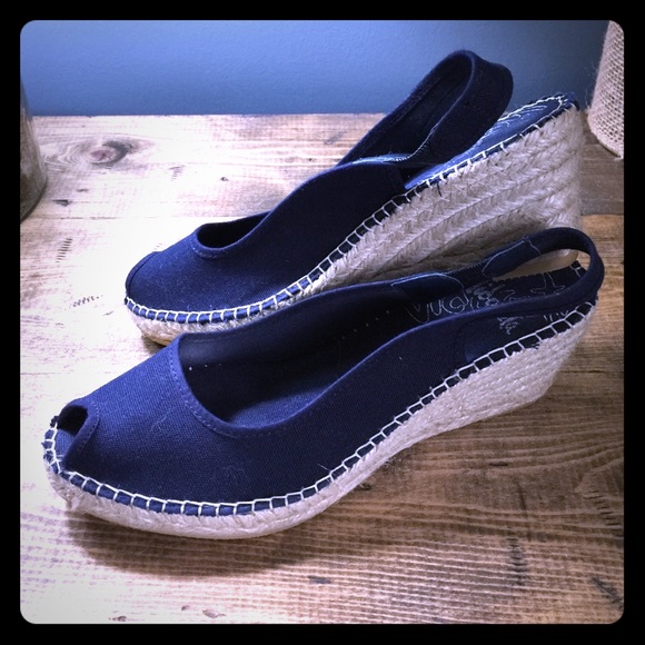 Vidoretta Tanya Platform Wedge (Navy)