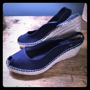 Vidoretta Tanya Platform Wedge (Navy)