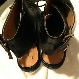 Super cute!  NEVER WORN Unique Black Booties