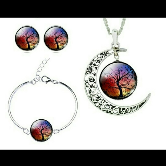 3 piece! Necklace, earings, and necklace set