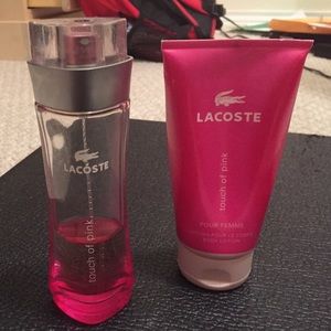 Lacoste touch of pink perfume and lotion