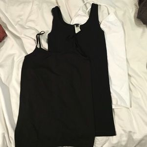 Lot of three nylon and elastic tanks