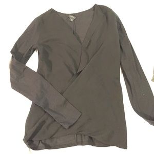 Theory long sleeve drape front