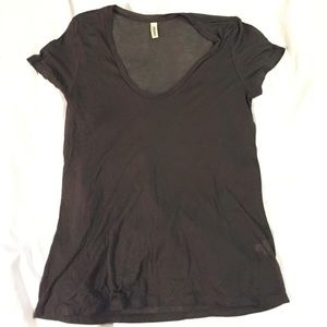 L'agence hunter green sheer tshirt