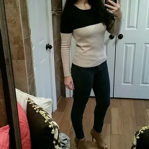Black and creme sweater