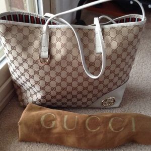 Gucci Canvas Tote Handbag