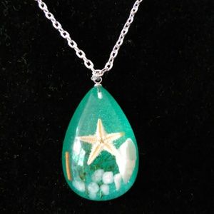 Beach stone necklace