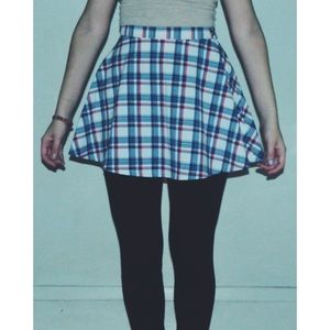 American Apparel Plaid Circle Skirt