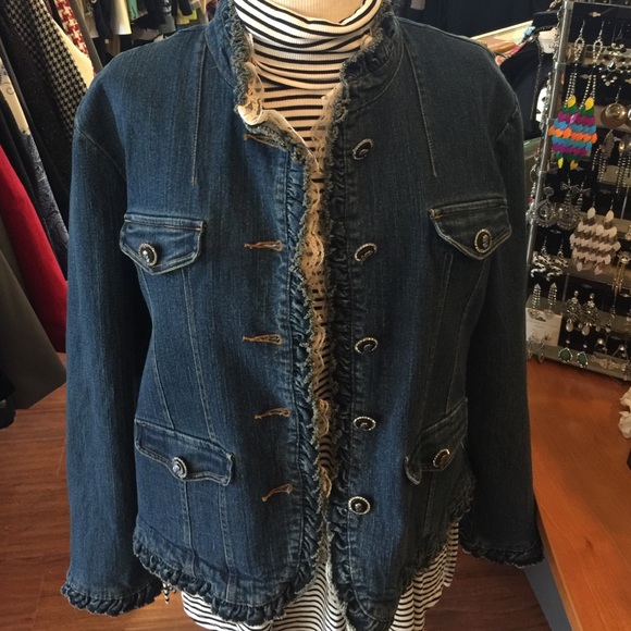 Berek Jackets & Blazers - Berek stretch denim jacket with lace details⬇️⬇️⬇️