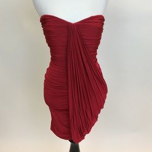 Red Ruched Dress
