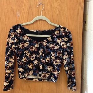Forever 21 Velvet Crop Top