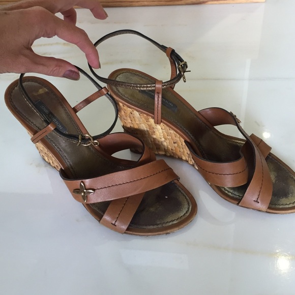 Luis Vuitton wedge sandals