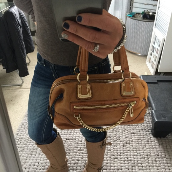 Michael Kors Camel Satchel "LOVE"