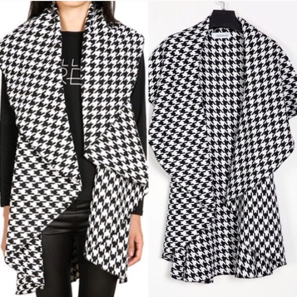 Houndstooth Cardi Vest