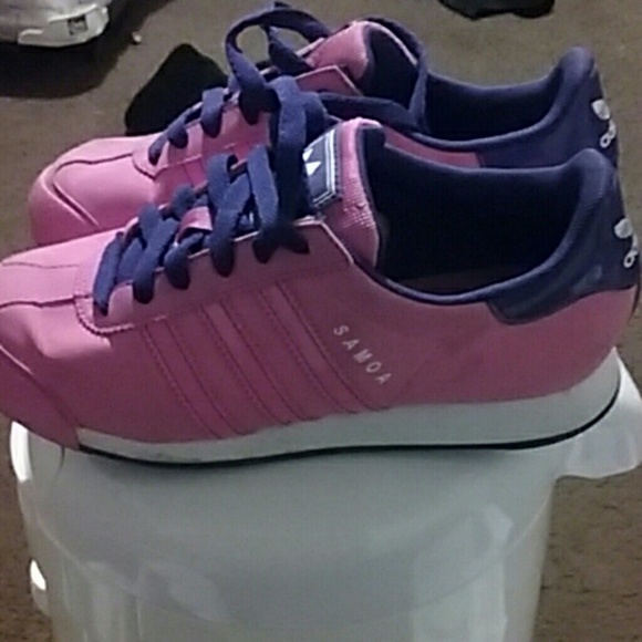 Kids size 4 Pink and Purple Adidas