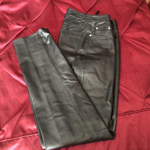 NWT Leather pants fully lined, size 8T