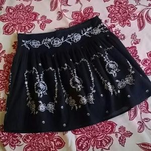 Black Boho Skirt