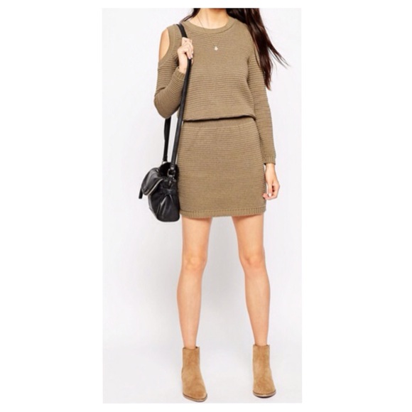 ASOS cold shoulder sweater dress