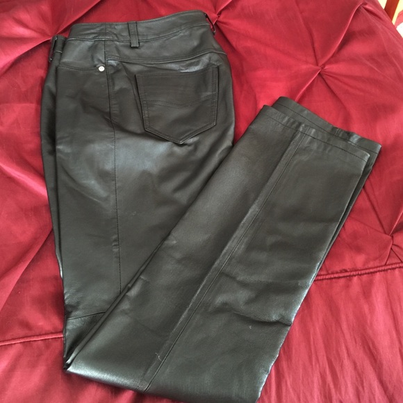 NWOT Newport News leather pants size 10 tall