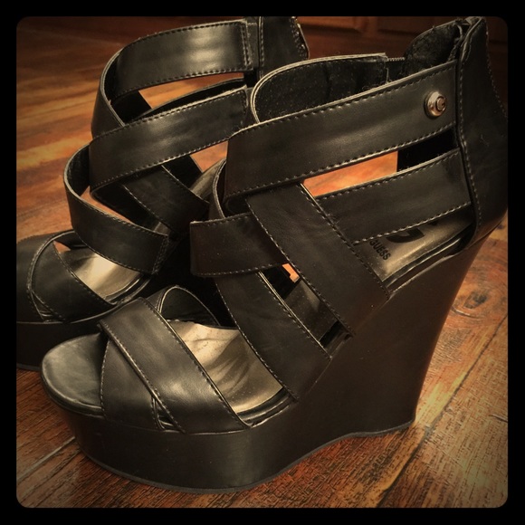 G by Guess Wedges (Black)