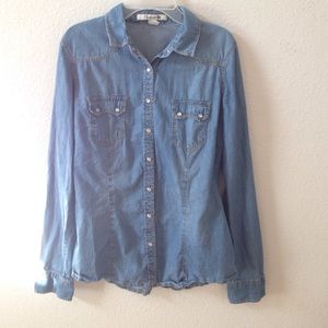 Denim button up