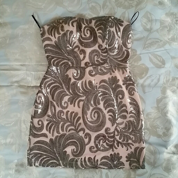 Strapless Pink Mini Dress