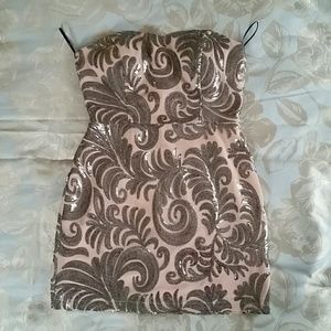 Strapless Pink Mini Dress