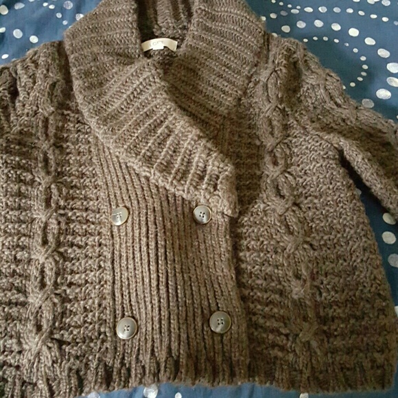 Loft Gray Cable Knit Sweater - Picture 1 of 4