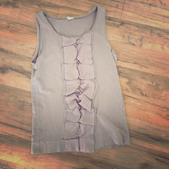 Ruffled purple J crew top