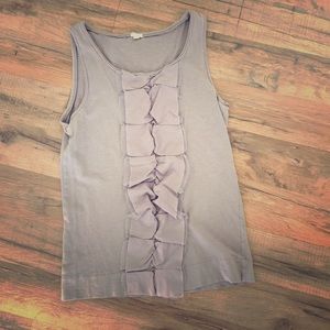 Ruffled purple J crew top