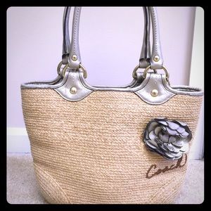 Coach Straw Shoulder Bag