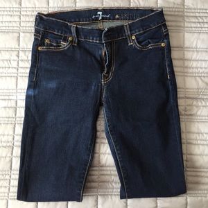 7 for all mankind navy blue skinny jeans