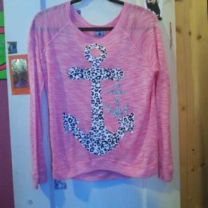 Pink long sleeve anchor shirt