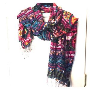 Boho Anthropologie Silk Scarf